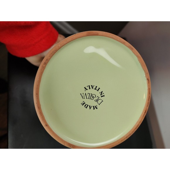 De Silva Italy Light Green Utility Jar Or Utensils Canister Vase 8" Tall - Picture 9 of 11